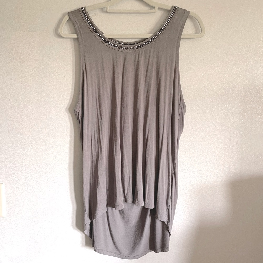 Rose & Olive • flowy gray tank top